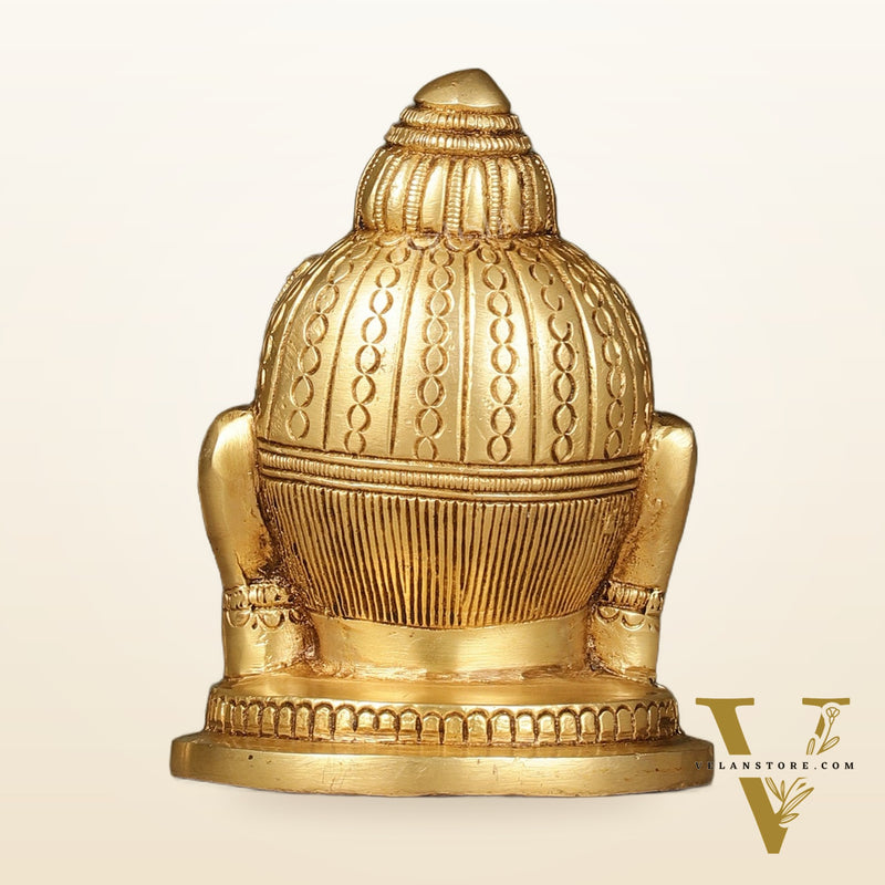 Pure Brass Hanuman Face Idol Table Accent 5.5 "