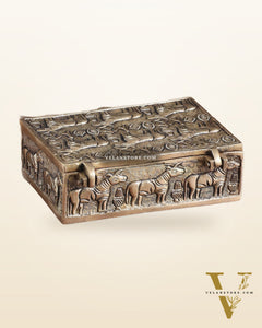 Pure Brass Harappa Design Multipurpose Storage Box