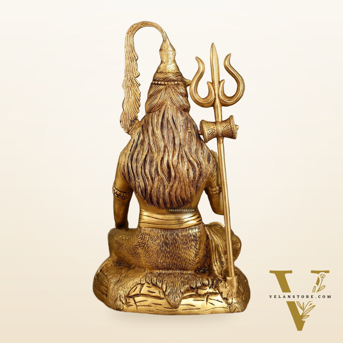 Pure Brass Highly Detailed Lord Shiva Statue | 14 Inch