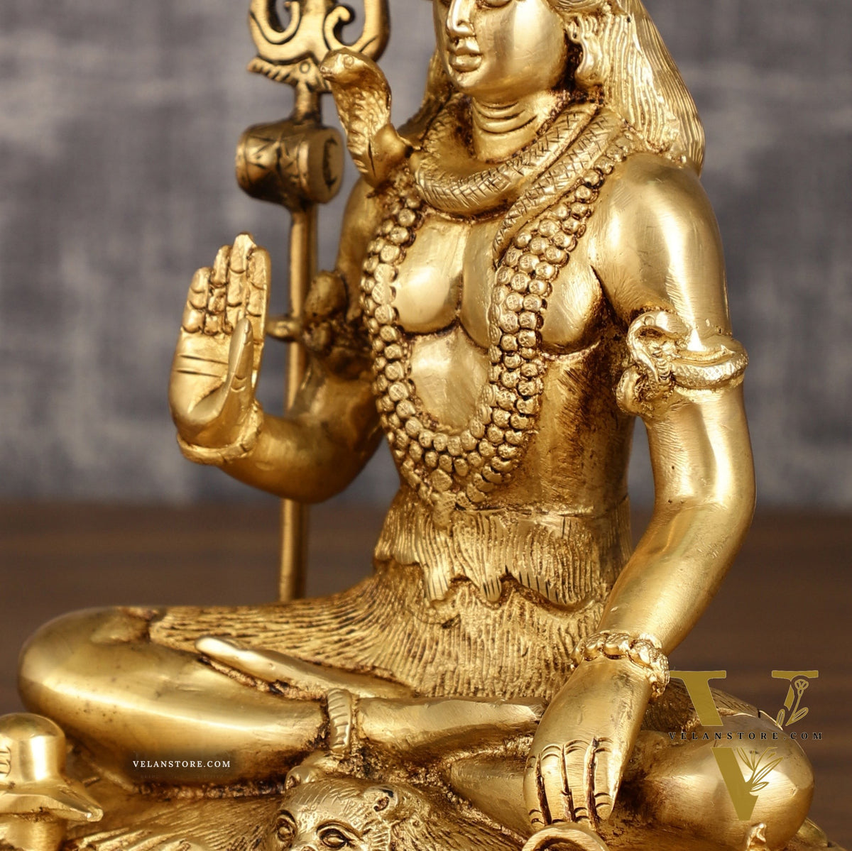 Pure Brass Highly Detailed Lord Shiva Statue | 9 Inch