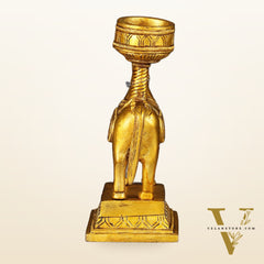 Pure Brass Horse Candle Holder 5.5"
