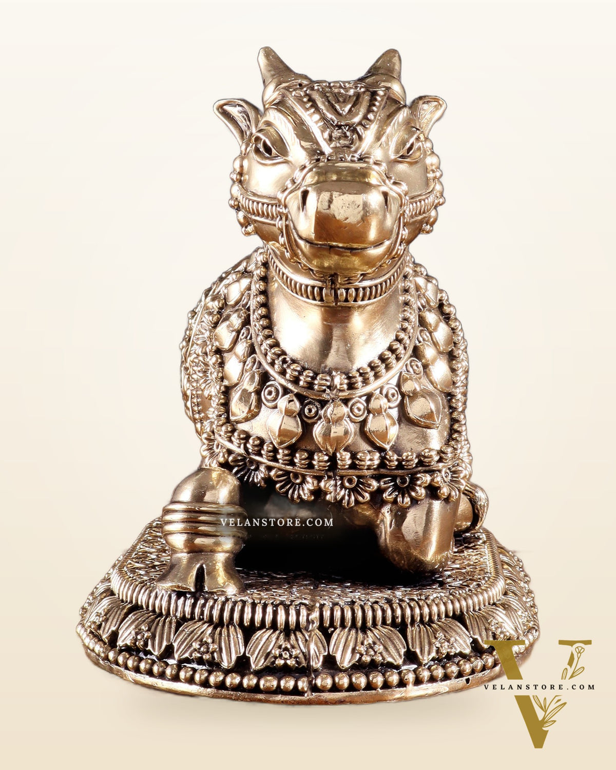 Pure Brass Intricate Large Nandi with Superfine Carvings 8'
