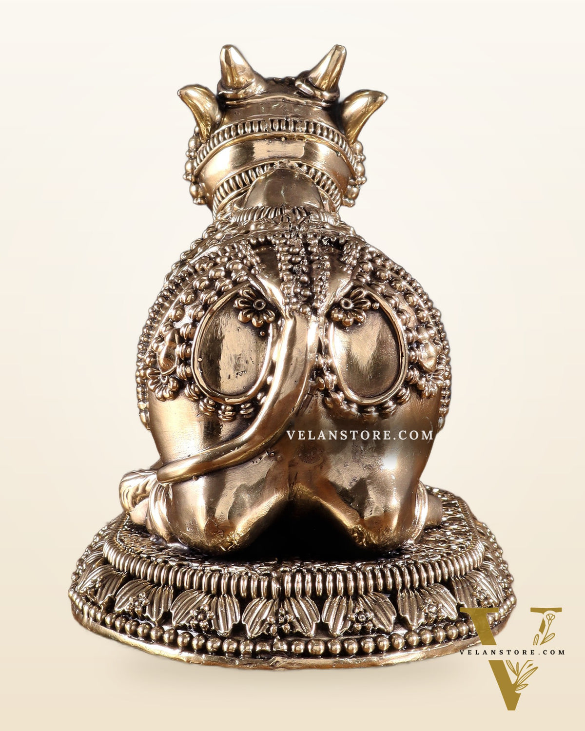 Pure Brass Intricate Large Nandi with Superfine Carvings 8'