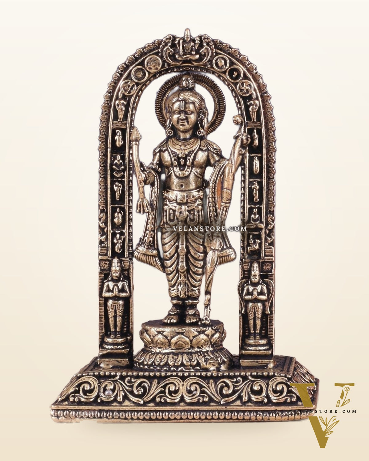 Pure Brass Intricate Ram Lalla Idol - 4" Tall