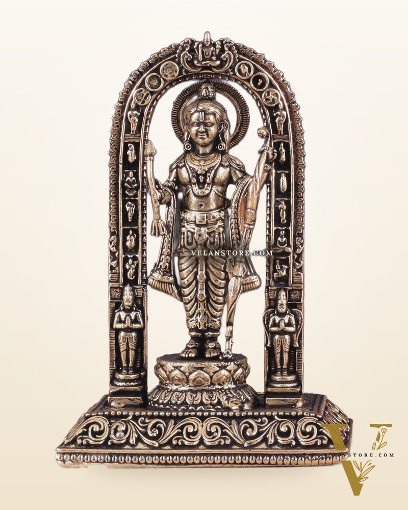 Pure Brass Intricate Ram Lalla Idol - 4" Tall