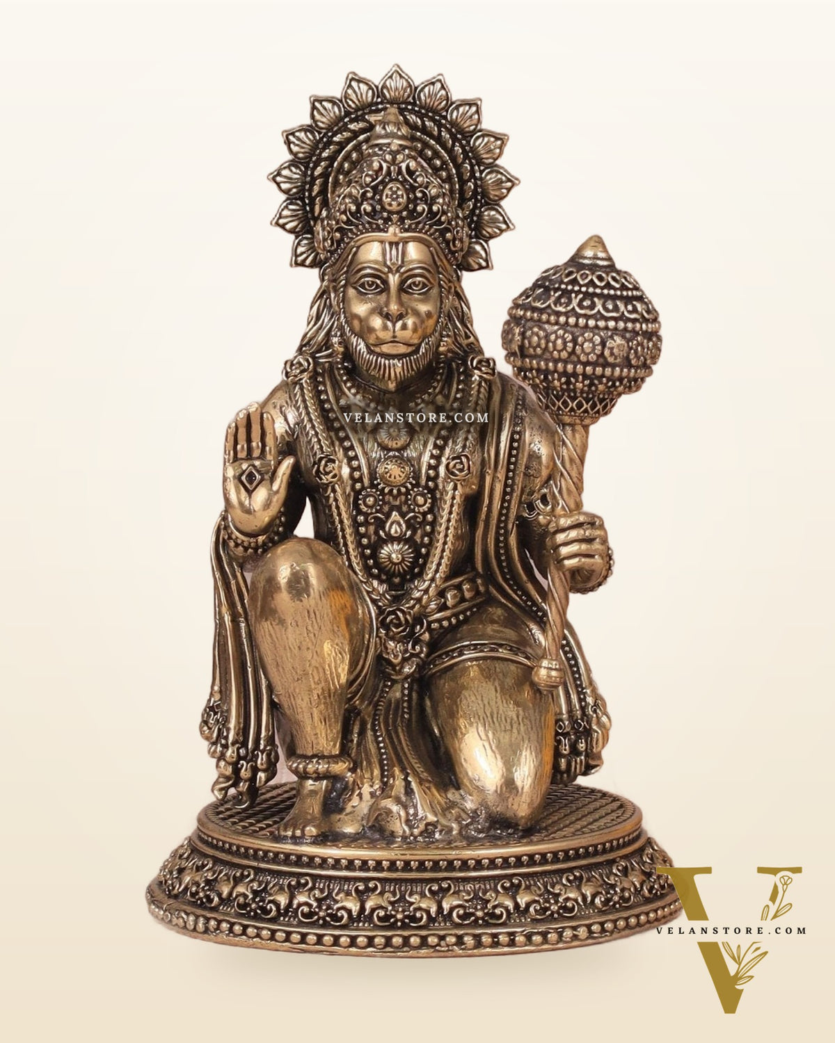 Pure Brass Intricately Crafted Hanuman 6 inch