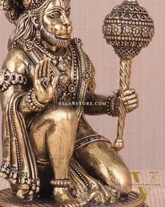 Pure Brass Intricately Crafted Hanuman 6 inch