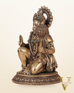 Pure Brass Intricately Crafted Hanuman 6 inch