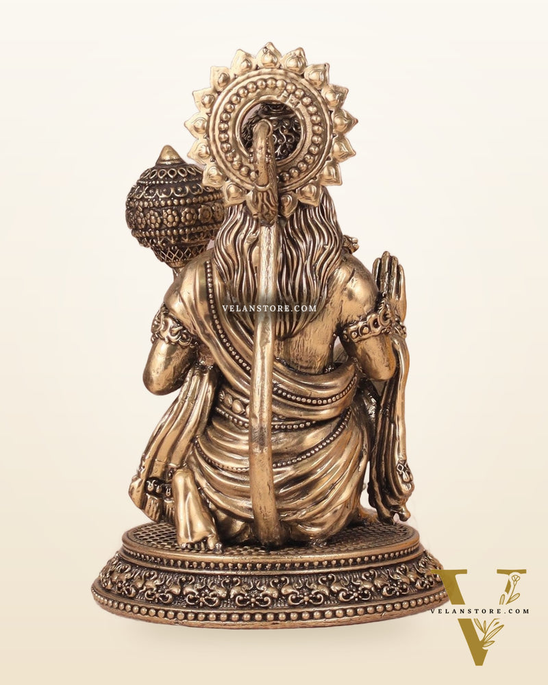 Pure Brass Intricately Crafted Hanuman 6 inch