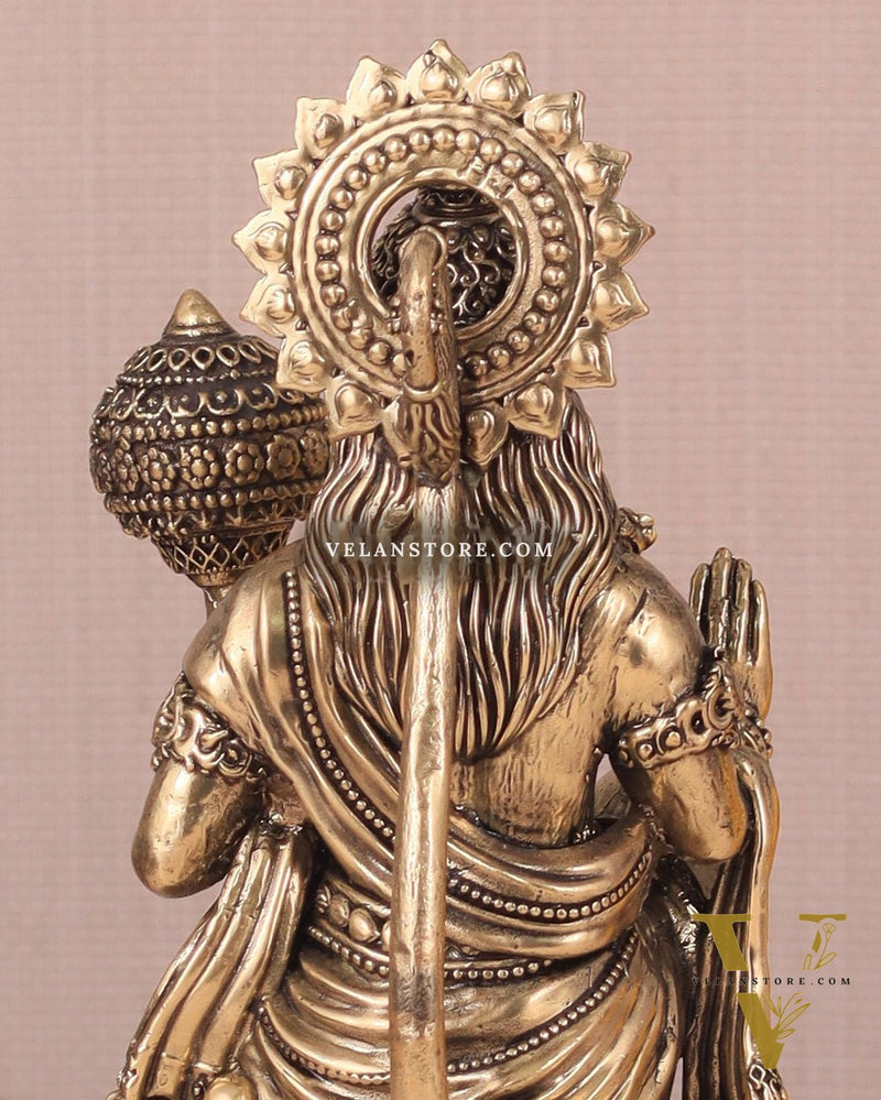 Pure Brass Intricately Crafted Hanuman 6 inch