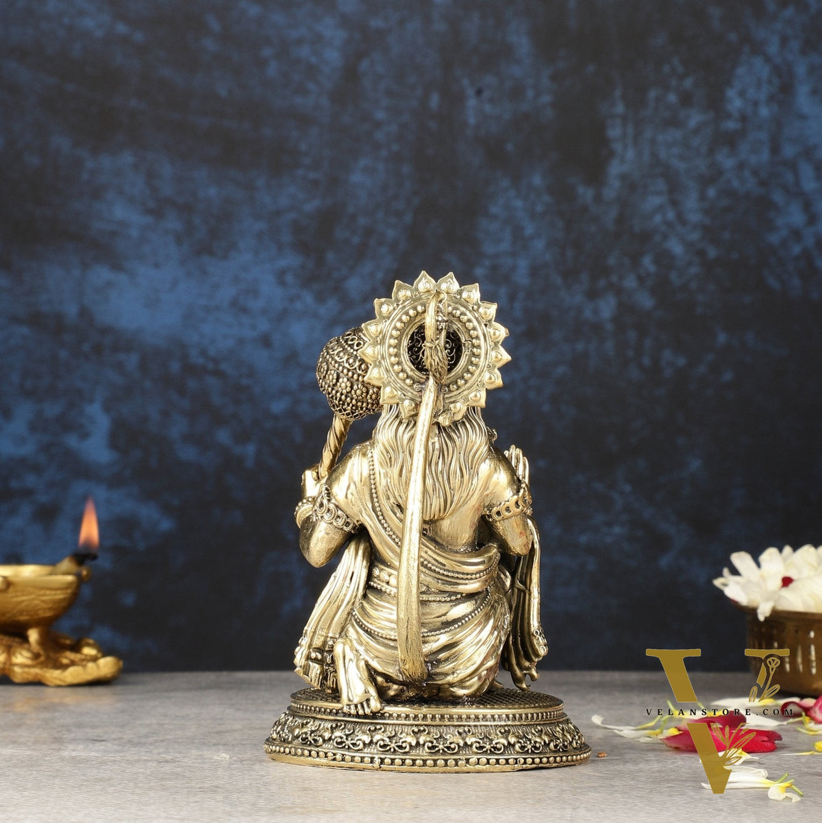 Pure Brass Intricately Crafted Hanuman 6.7 inch