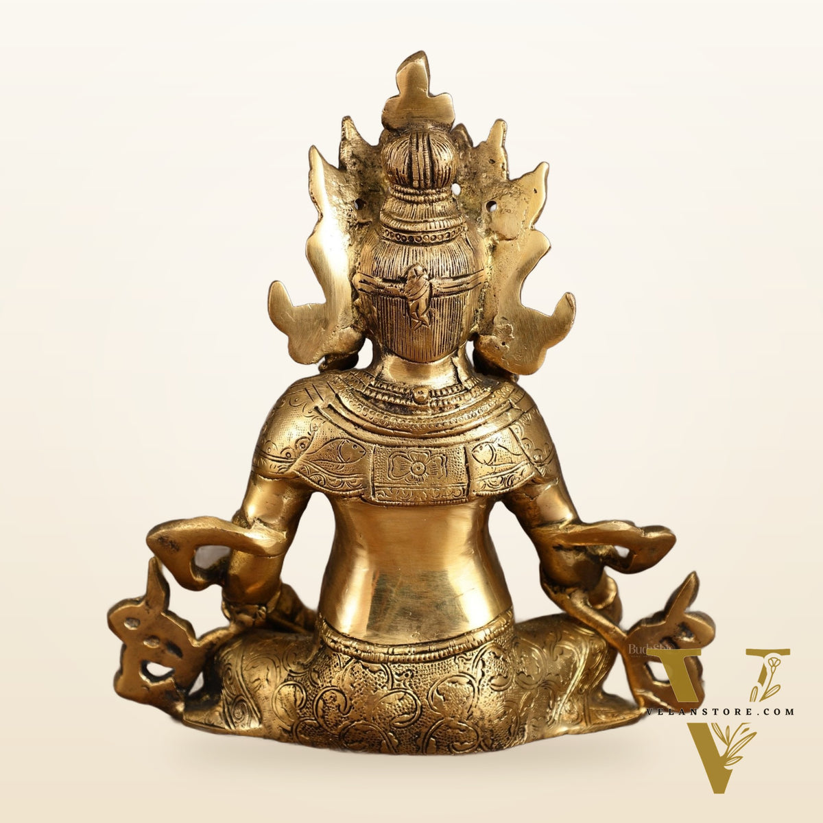 Pure Brass Jambhala Kuber Lord of Wealth Statue | 10 Inch Height