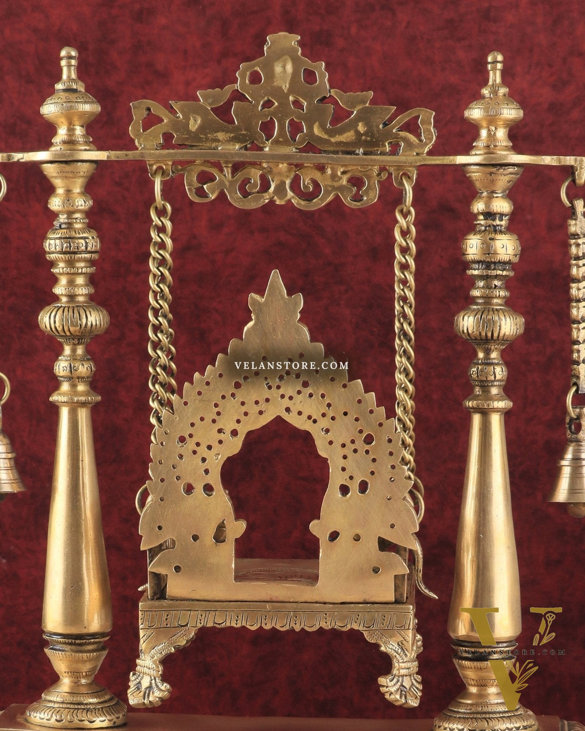 Pure Brass Jhoola/Swing with Singhasan for God Idols