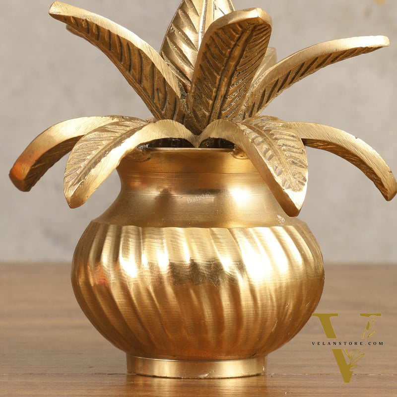 Pure Brass Kalash - 5" | Traditional Elegance