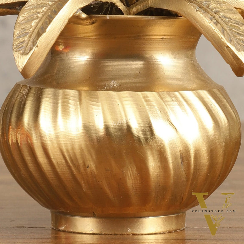 Pure Brass Kalash - 5" | Traditional Elegance
