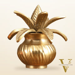 Pure Brass Kalash - 5" | Traditional Elegance