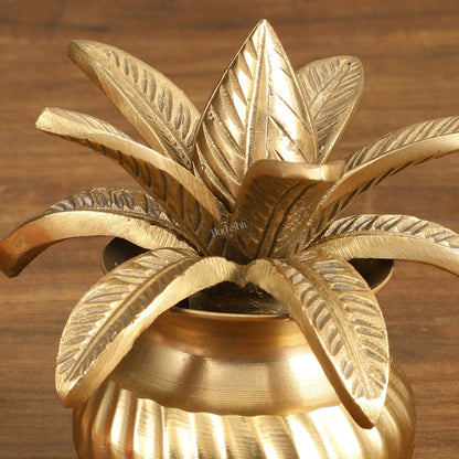 Pure Brass Kalash - 5" | Traditional Elegance