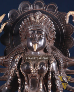 Pure Brass Kali Mata Idol - 18" Black edition
