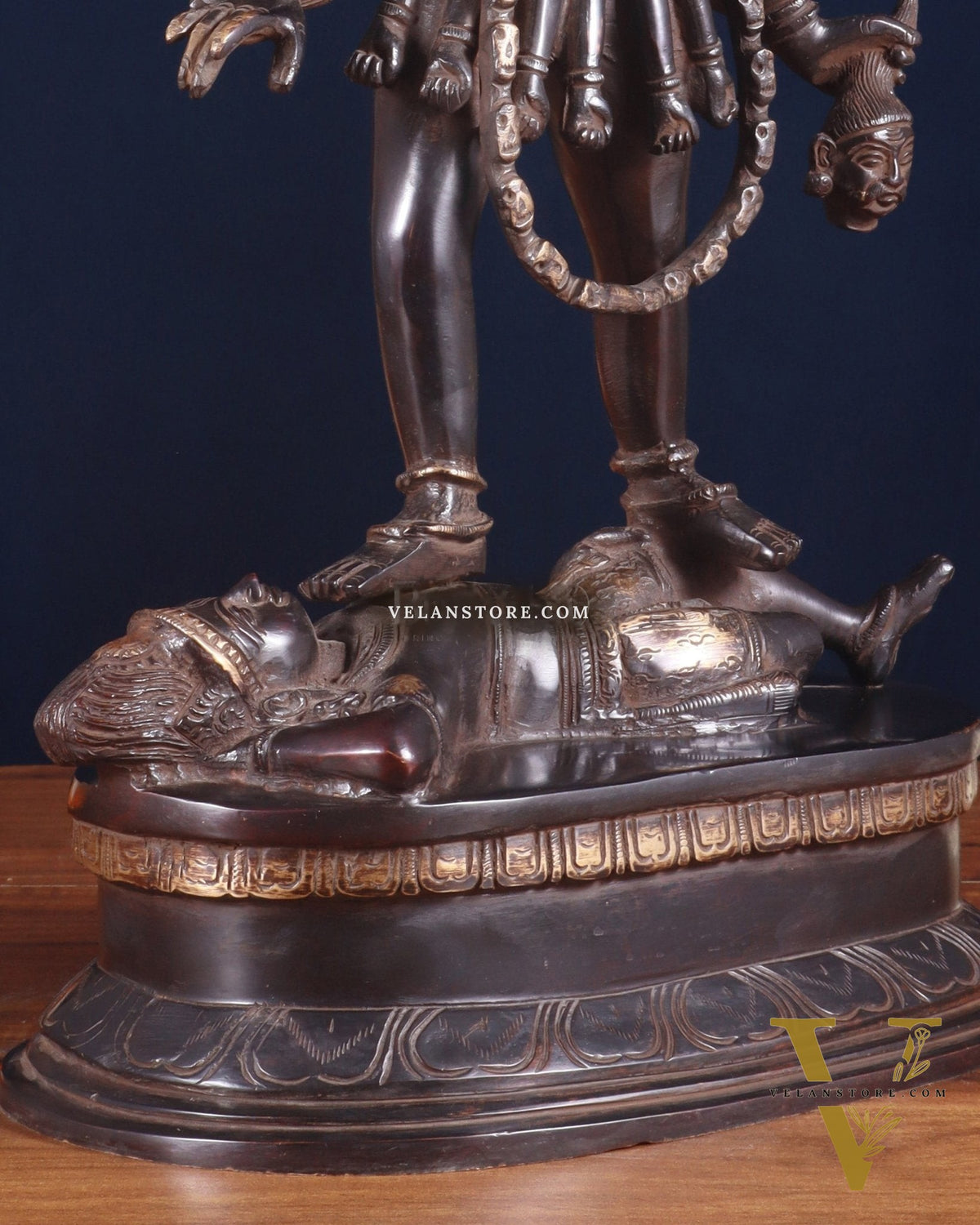 Pure Brass Kali Mata Idol - 18" Black edition