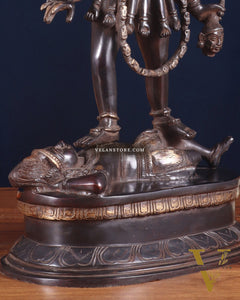 Pure Brass Kali Mata Idol - 18" Black edition