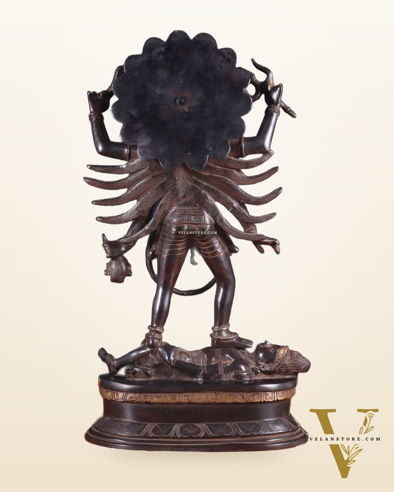 Pure Brass Kali Mata Idol - 18" Black edition
