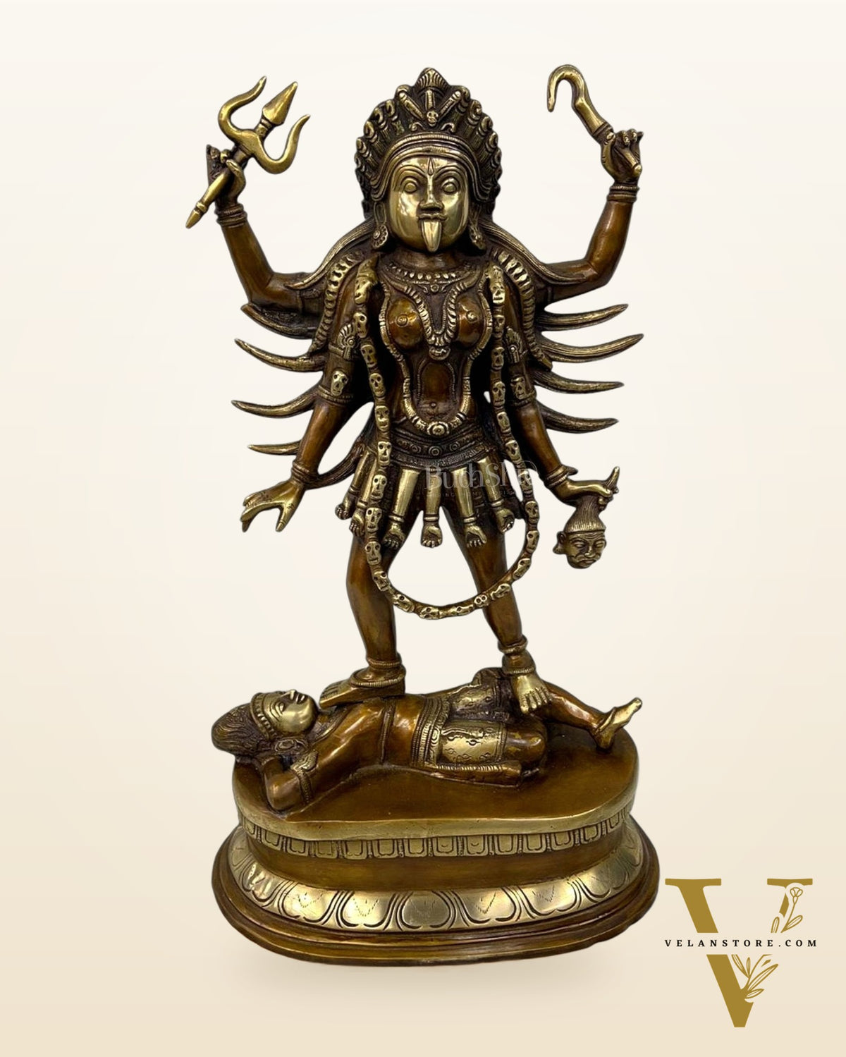 Pure Brass Kali Mata Idol - 18"