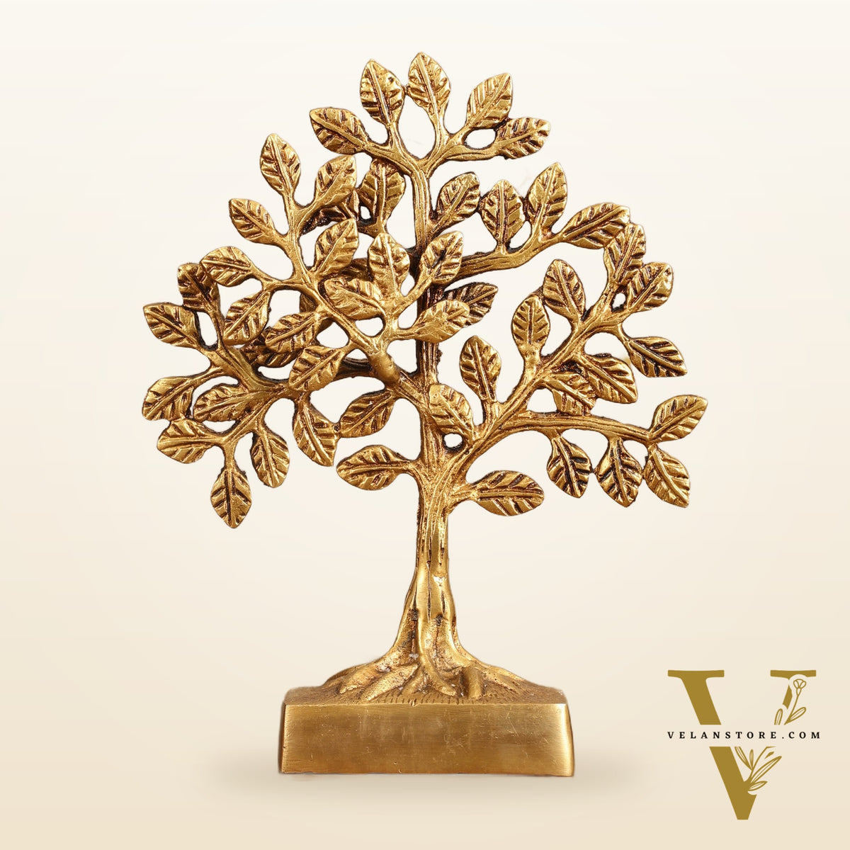 Pure Brass Kalpavriksha Tree - 8.5" Height