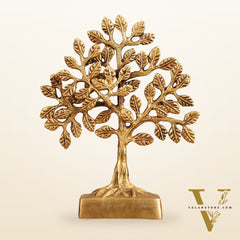 Pure Brass Kalpavriksha Tree - 8.5" Height