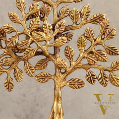 Pure Brass Kalpavriksha Tree - 8.5" Height