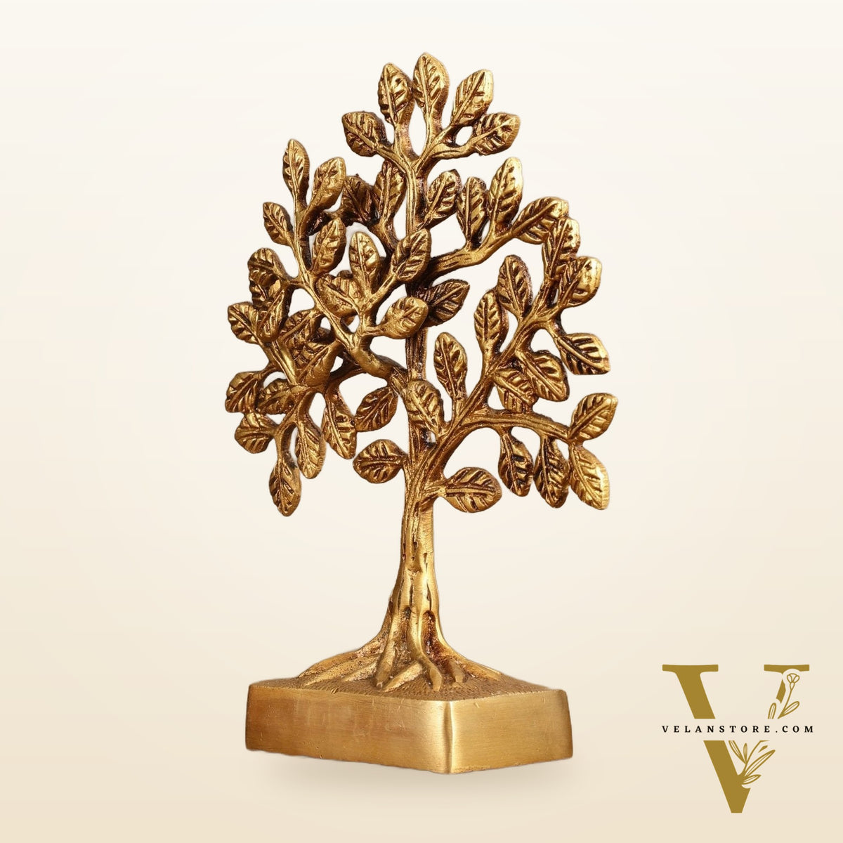 Pure Brass Kalpavriksha Tree - 8.5" Height