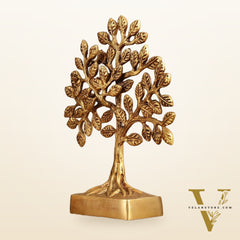 Pure Brass Kalpavriksha Tree - 8.5" Height