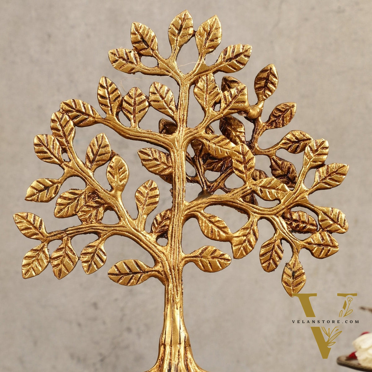 Pure Brass Kalpavriksha Tree - 8.5" Height