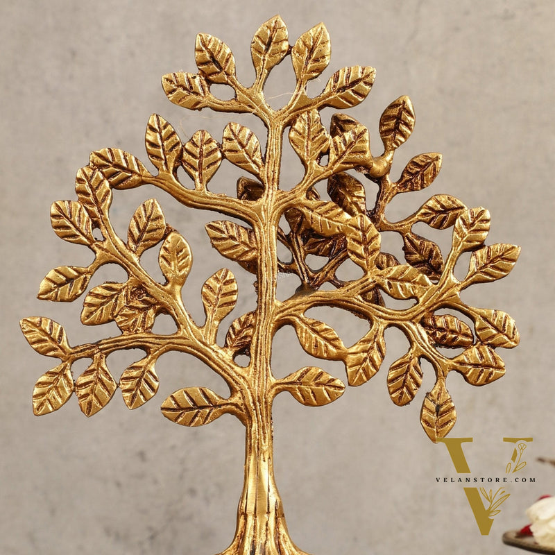 Pure Brass Kalpavriksha Tree - 8.5" Height