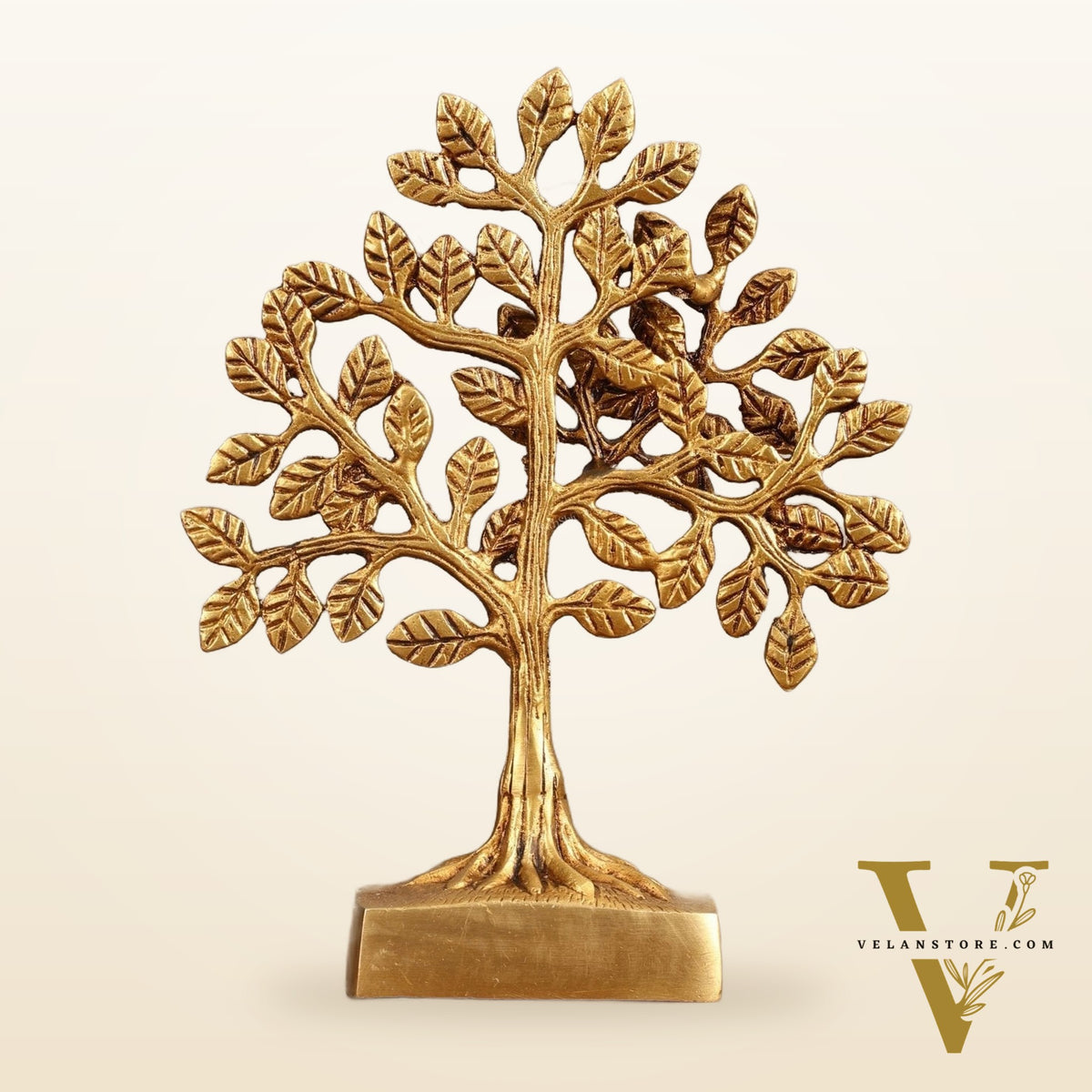 Pure Brass Kalpavriksha Tree - 8.5" Height