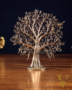 Pure Brass Kalpavriksha Tree Showpiece – 6"