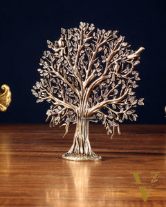 Pure Brass Kalpavriksha Tree Showpiece – 6"