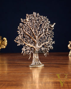 Pure Brass Kalpavriksha Tree Showpiece – 6"