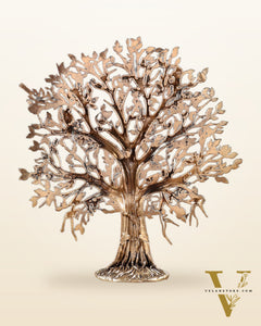 Pure Brass Kalpavriksha Tree Showpiece – 6"