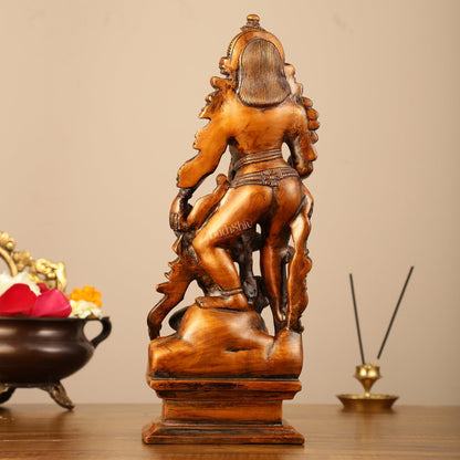 Pure Brass Kamadev and Rati Idol - 13 inch