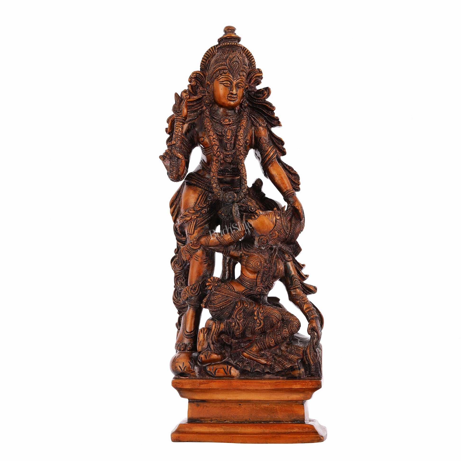 Pure Brass Kamadev and Rati Idol - 13 inch