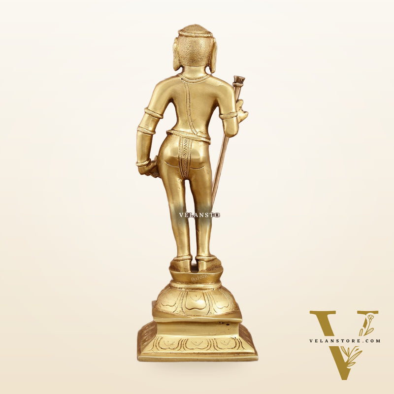 Pure Brass Kartikeya Palani Murugan KumaraSwamy Idol | 11 Inch Height
