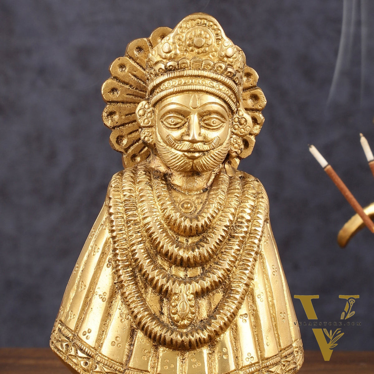 Pure Brass Khatu Shyam Idol - 6.5" Height