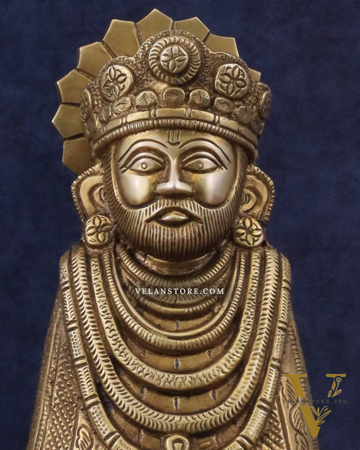 Pure Brass Khatu Shyam Statue - 9"