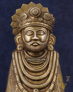 Pure Brass Khatu Shyam Statue - 9"