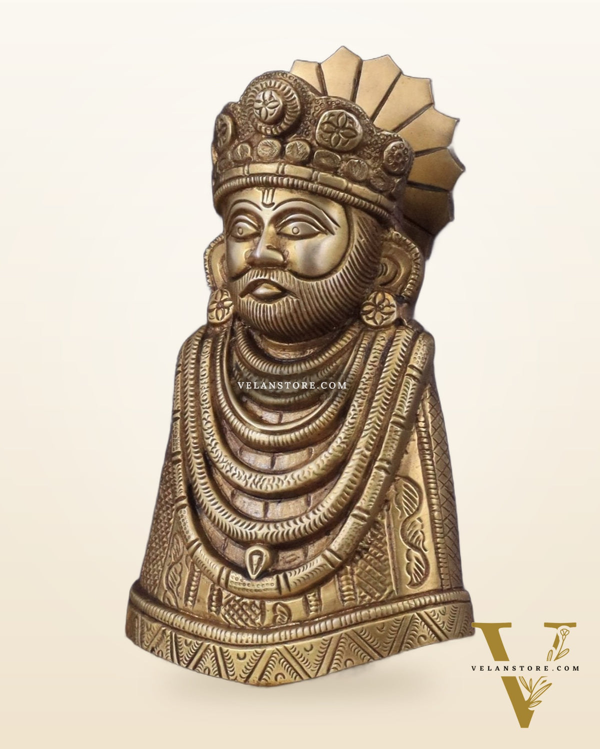 Pure Brass Khatu Shyam Statue - 9"