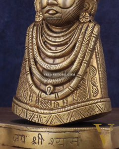 Pure Brass Khatu Shyam Statue - 9"