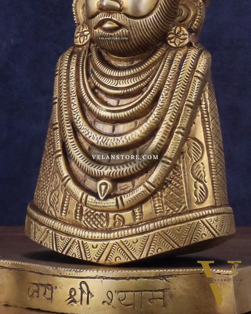Pure Brass Khatu Shyam Statue - 9"