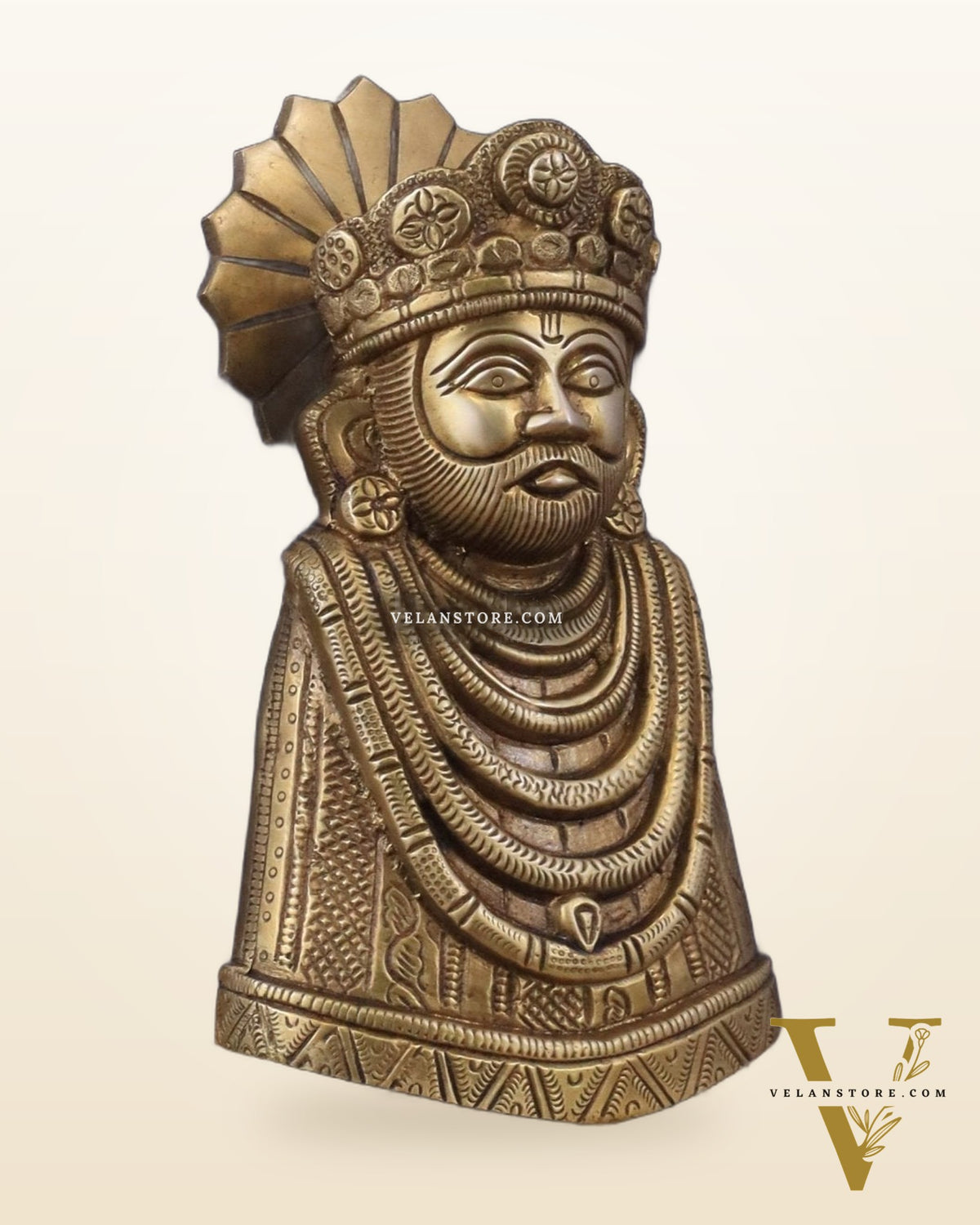 Pure Brass Khatu Shyam Statue - 9"