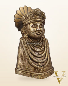 Pure Brass Khatu Shyam Statue - 9"