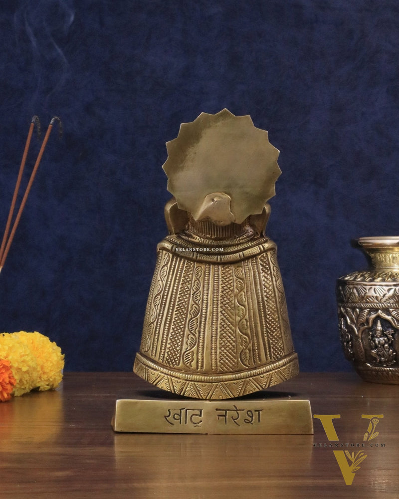 Pure Brass Khatu Shyam Statue - 9"